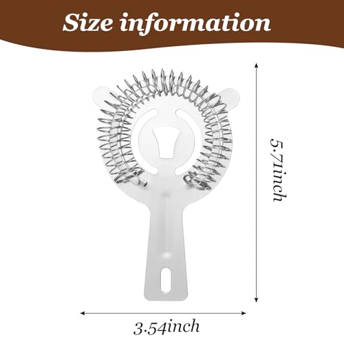 16 Pcs cocktail strainer bar strainer Stainless Steel Hawthorne Drink Strainers for Bartenders, 14.5 cm Straight Handle Ice Filter - My Kitchen Products