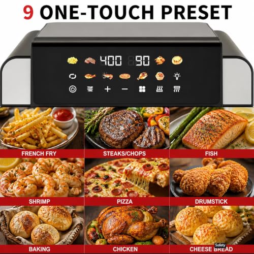 16 Qt Air Fryer Toaster Oven Combo with PFAS-Free Ceramic Coating - My Kitchen Products