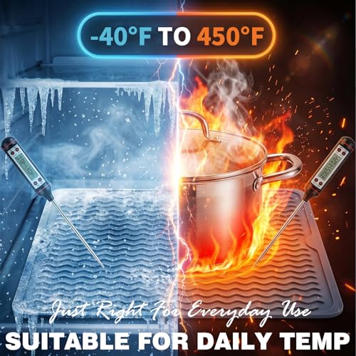 2 Pack Caketime Silicone Dish Drying Mat for Kitchen Counter Heat Resistant Under Sink Waterproof Coffee Bar Accessories Dining Rack Stone Utensil Holder Countertop Decor Must Haves 2026 - My Kitchen Products