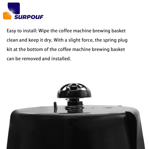 2-Pack Coffee Replacement Brew Basket Spring Loaded Stopper Kits Fits For Mr. Coffee Black and Decker Hamilton coffee maker parts, Parts Number 990117900 990237500 Coffee Machine Accessory - My Kitchen Products