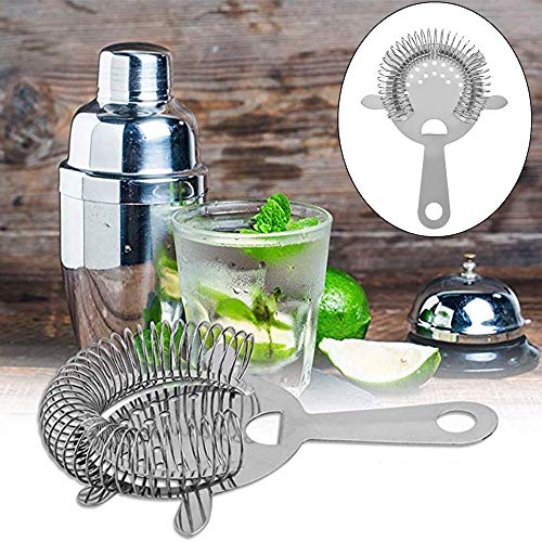 2 Pack of Cocktail Strainer Stainless Steel Bar Cocktail Strainer Filtering Tool for Bar Restaurant Home - My Kitchen Products