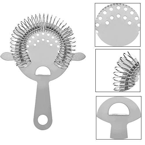 2 Pack of Cocktail Strainer Stainless Steel Bar Cocktail Strainer Filtering Tool for Bar Restaurant Home - My Kitchen Products
