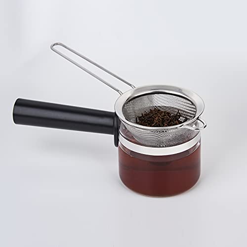 2 Pack Stainless Steel 18/8 Small Food Strainer, Fine Mesh Sieve with Long Handle, Cocktail Strainer For Cocktails, Tea Herbs, Coffee & Drinks, Rust Proof & Great as Tea Strainer, 3.5inch - My Kitchen Products