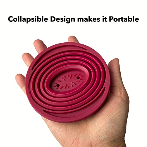 2 Pieces Attsky Collapsible Pour Over Coffee Dripper for Camp Coffee, Reusable Silicone Coffee Filter Holder for Camping Red - My Kitchen Products