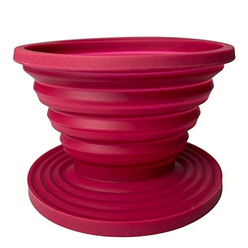 2 Pieces Attsky Collapsible Pour Over Coffee Dripper for Camp Coffee, Reusable Silicone Coffee Filter Holder for Camping Red - My Kitchen Products