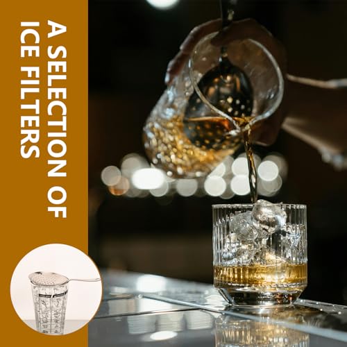 2 Pieces Julep Strainers Bar Strainer Cocktail Strainer Stainless Steel Cocktail Strainer Spoon for Cocktail Drinks Home or Commercial Bar Use - My Kitchen Products