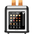 2 Slice Toaster Touch Screen, Stainless Steel Toasters Digital Timer 2 Slot Toasters, 8 Shade Settings 6 Bread Types for Bagel, Cancel, Defrost (Black) - My Kitchen Products