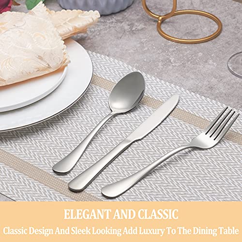 20 Piece Silverware Set Service for 4,Premium Stainless Steel Flatware Set,Mirror Polished Cutlery Utensil Set,Durable Home Kitchen Eating Tableware Set,Include Fork Knife Spoon Set,Dishwasher Safe - My Kitchen Products