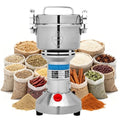 2000W Electric Grain Mill Grinder, 750g High Capacity Stainless Steel Pulverizer, Heavy Duty Spice & Herb Grinder for Dry Ingredients, 50-300 Mesh Powder Machine for Home & Commercial Use - My Kitchen Products