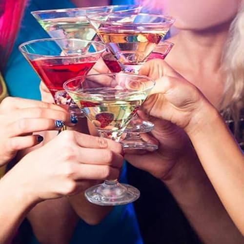 200pcs Cocktail Picks+54 Plastic Martini Glasses Disposable Martini Glasses for Parties, 7 Oz Disposable Cocktail Glass with Party Toothpicks for Appetizers,Plastic Martinis Cups for Margarita - My Kitchen Products