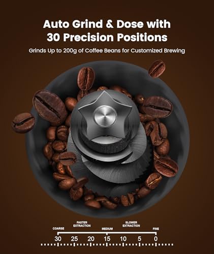 (2026 Upgrade) Espresso Machine with Grinder, Expresso Coffee Machines with Built-in Anti-Clog Coffee Grinder/Milk Steam Wand/Frother, Expresso Machines for Home Perfect Cappuccino & Latte-Gloss Black - My Kitchen Products