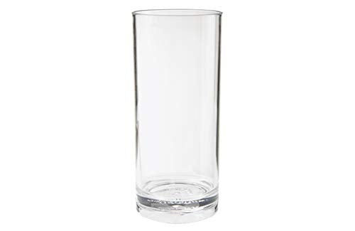 G.E.T. H-14-1-SAN-CL-EC Clear 14 oz. Tom Collins, Break Resistant Dishwasher Safe San Specialty Drinkware Collection (Pack of 4)