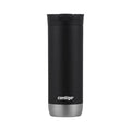 Huron Vacuum-Insulated Stainless Steel Travel Mug, 16oz Licorice - Leak-Proof Lid for Hot/Cold Beverages, Fits Most Cup Holdersand Brewers