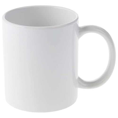 Cricut Beveled Blank, Ceramic-Coated, Dishwasher & Microwave Safe Mug to Decorate, Mug Press & Infusible Ink Compatible,12 Oz Sublimation, Ideal for Crafts and Printing, 2 Count, White
