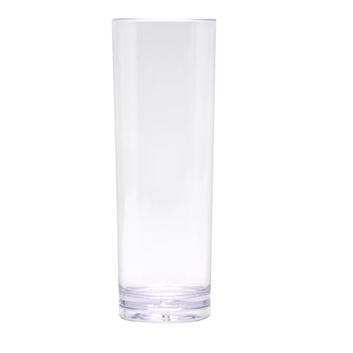 G.E.T. H-14-1-SAN-CL Clear 14 oz. Tom Collins, Break Resistant Dishwasher Safe San Specialty Drinkware Collection (Pack of 12)