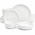 Gibson Home Oslo Dinnerware Set for 4, 16-Piece White Porcelain Plates and Bowls — Ceramic Dish Set | Microwave & Dishwasher Safe