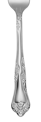 Oneida Silverware Set For 8, Azalea 45-Piece Everyday Flatware Set with Serving Utensils, Floral, Service For 8, 18/0 Stainless Steel, Dishwasher Safe, Knives Spoons And Forks Sets (Silver, 45 Pieces)