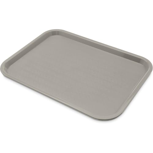 Carlisle FoodService Products Café Cafeteria Tray, Fast Food Tray for Restaurant or Commercial Use, 12" x 16", 1 Count, Gray