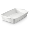 DOWAN Casserole Dish, 9x13 Ceramic Baking Dish, Large Lasagna Pan Deep for Oven, 4.2 Quarts Baking Pan with Handles, Oven Safe and Durable Bakeware for Lasagna, Home Decor, Wedding Gift, Soft White