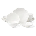 Lenox Dinnerware Set, Studio 1414 Scallop 16-Piece Set, Service For 4, Bone China Material, Dishwasher & Microwave Safe, Home And Kitchen, Kitchen And Dining, Plates And Bowls Sets (White, 16 Pieces)