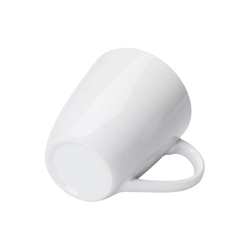 Amazon Basics Porcelain Heat Resistant Coffee Mugs, Microwave and Oven Safe, 12 oz, White, 12 Count