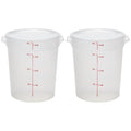Cambro Food Storage Containers with Lids (BPA-Free) - 4 Quart - Food Grade Buckets with Lids (2 Pack) - For Dough Proofing and Brining (Translucent)