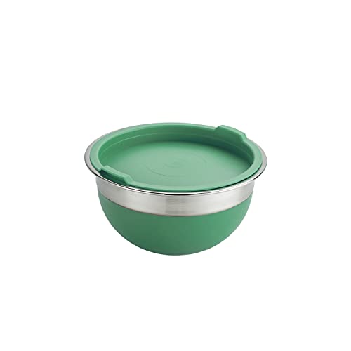Tramontina 10 Pc Covered Stainless Steel and Silicone Mixing Bowl Set (Mint Green)