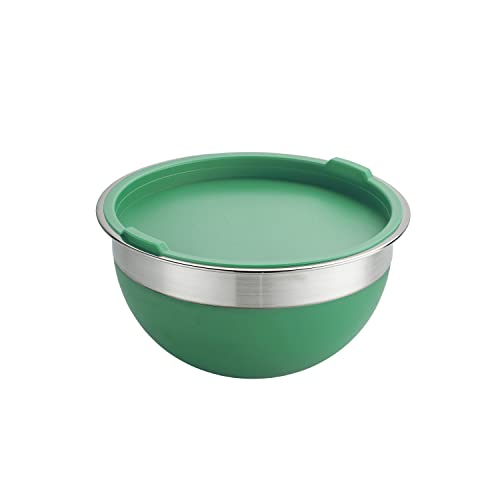 Tramontina 10 Pc Covered Stainless Steel and Silicone Mixing Bowl Set (Mint Green)