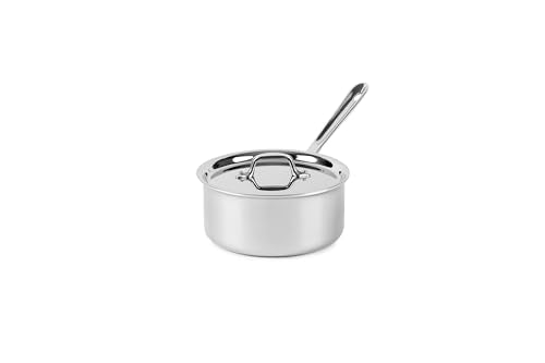 All-Clad D3 Stainless Steel 3 Quart Sauce Pan With Lid- Made in the USA- The Original Bonded Professional Cookware- Oven