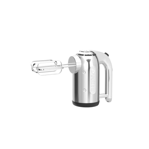 Dualit Hand Mixer - 300W- Strong Grip Handle - Attachments Included - Integral Plug Storage - 4 Speed Settings - Repairable gears - Flat Beaters, Dough Hooks, Balloon Whisk