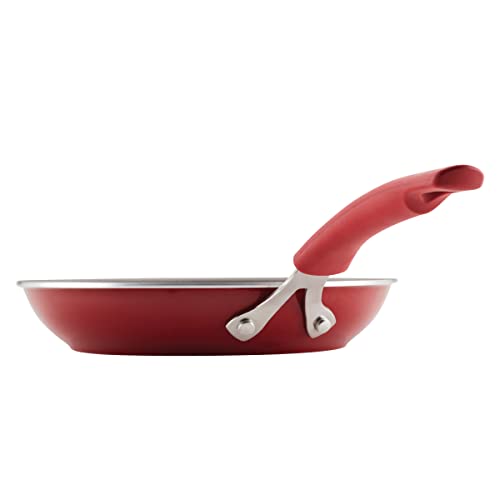 Rachael Ray Cook + Create Aluminum Nonstick Cookware Set, 10-Piece, Red