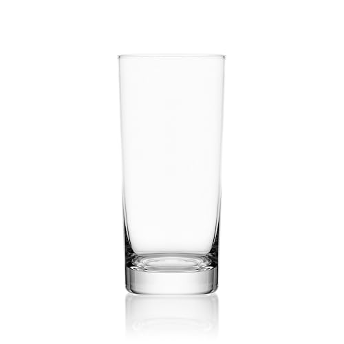 Mikasa Lana Tall Beverage Highball Glass Cups, Set of 4, 16 Ounce, Clear