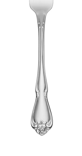 Oneida True Rose 45 Piece Everyday Flatware, Service for 8, 18/0 Stainless Steel, Silverware Set, Silver