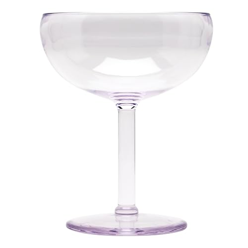 G.E.T. SW-1405-1-SAN-CL-EC Heavy-Duty Shatterproof Plastic Margarita Glasses, BPA Free, 12 Ounce (Set of 4)