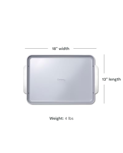 Caraway Non-Stick Ceramic Baking Sheet - Naturally Slick Ceramic Coating - Non-Toxic, PTFE & PFOA Free - Perfect for Baking, Roasting, and More - Large (18" x 13") - Cream