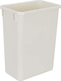 Hardware Resources Plastic Trash Can - Indoor Garbage Bin for Kitchen, Home, Office & Commercial Use - Large Waste Disposal Tub - Compatible with Pull-Outs & Frames - 35-Quarts (Pack of 1) (8.75-Gallon) - White
