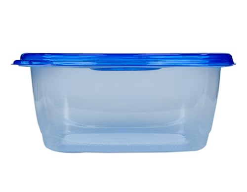 Glad GladWare Deep Dish Food Storage Containers with Lids, Large Rectangle BPA Free Plastic for Soups Salads and Meal Prep, Lock Tight Seal, Microwave Dishwasher Safe, 64 Oz, 3 Count