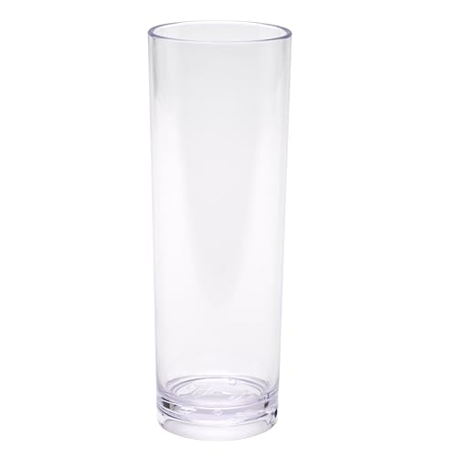 G.E.T. H-16-1-SAN-CL-EC 16 oz. High Ball Glasses, Reusable Plastic (Pack of 4)