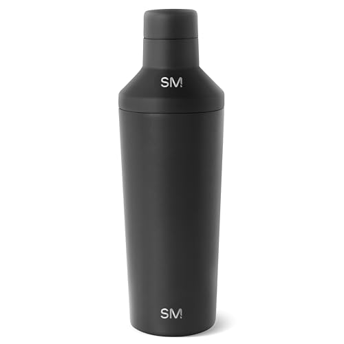 Simple Modern Cocktail Shaker Gift Set with Jigger Lid | Insulated Boston Martini Mixer Stainless Steel Christmas Gifts for Men Women | Compatible with Classic Tumbler Collection | Midnight Black
