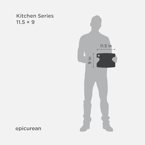 Epicurean Kitchen Series 11.5" × 9" Cutting Board, Non-Toxic, Dishwasher Safe, Made in the USA, Slate