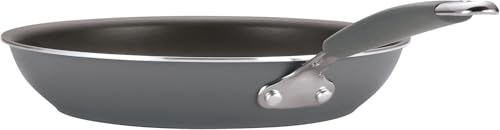Rachael Ray Cucina Nonstick Cookware, Sea Salt Gray Pots and Pans Set, 12-Piece