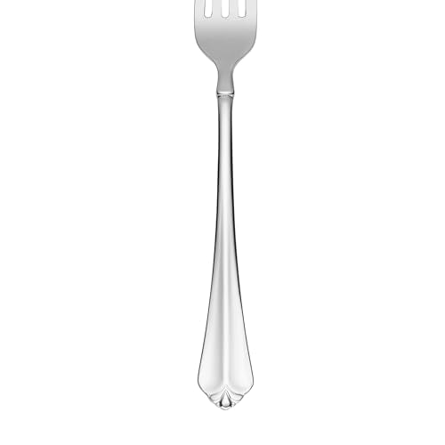 Oneida Silverware Set For 8, Juilliard 45-Piece Fine Flatware Set with Serving Utensils, Service For 8, 18/10 Stainless Steel, Mirror Finish, Dishwasher Safe,Knives Spoons & Forks Set(Silver 45 Piece)