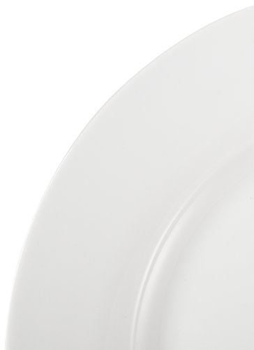 Amazon Basics 6-Piece White Dinner Plate Set, Microwave and Dishwasher Safe for Everyday Use, 10.5 inches