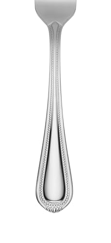 Oneida Silverware Set For 8, Countess 45-Piece Everyday Flatware Set with Serving Utensils, Service For 8, Bead Pearl, 18/0 Stainless Steel, Dishwasher Safe,Knives Spoons & Forks Set (Silver 45 Piece)
