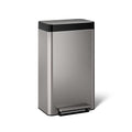 Kohler 20941-ST 8 Gallon Tall Hands-Free Kitchen Step Can, Trash Can with Foot Pedal, Quiet-Close Lid, Stainless Steel