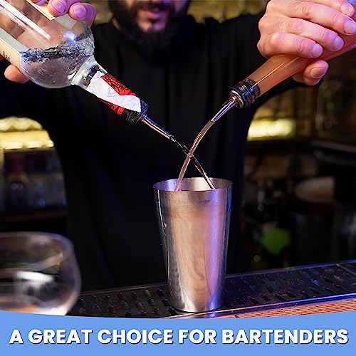 24 Pack Liquor Pour Spouts Set - Stainless Steel bottle spout and Liquor Pourers Dust Caps Covers - My Kitchen Products