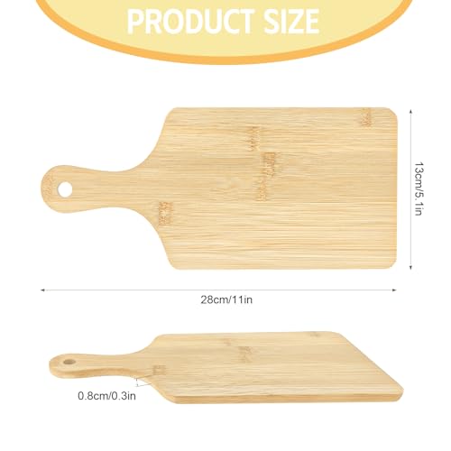 25 PCS Cutting Board Bulk Wood Chopping Board Laser Engraving Serving Board with Handle Charcuterie Boards for Customized Mother's Day Housewarming Gift 11" x 5" Bamboo - My Kitchen Products