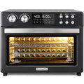 28QT Air Fryer Toaster Oven Combo, Large 12-in-1 Convection Countertop Oven with Next-Gen HeatWave Convection, 3-Layer Cooking, Rotisserie for Chicken, Fits 11" Pizza, Full Accessories, Sparkle Black - My Kitchen Products