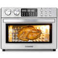 28QT Air Fryer Toaster Oven Combo, Large 12-in-1 Convection Countertop Oven with Next-Gen HeatWave Convection, 3-Layer Cooking, Rotisserie for Chicken, Fits 11" Pizza, All Accessories, Silver - My Kitchen Products