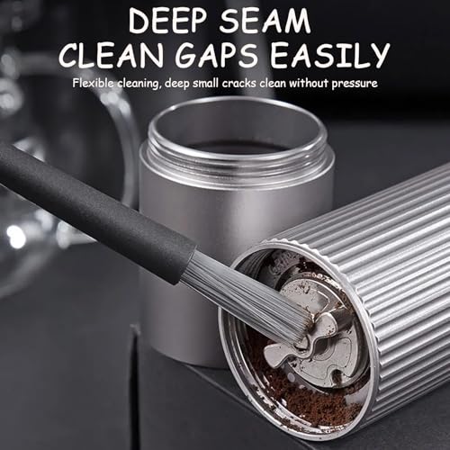 2pcs coffee brush grinder cleaning tool powder cleaning household coffee brush set for removing coffee grounds, dual head brush accessory, desktop, simple barista, dual-use - My Kitchen Products